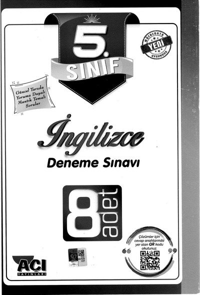 İNGİLİZCE DENEME SINAVI 8 ADET FotokoPink