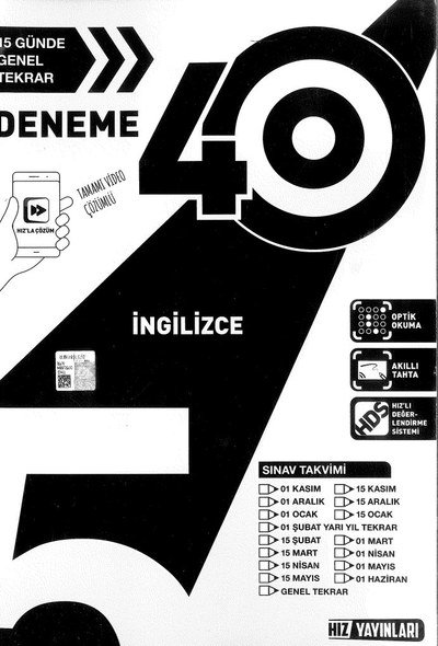 40 DENEME İNGİLİZCE