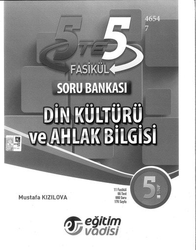 DİN KÜLTÜRÜ VE AHLAK BİLGİSİ SORU BANKASI