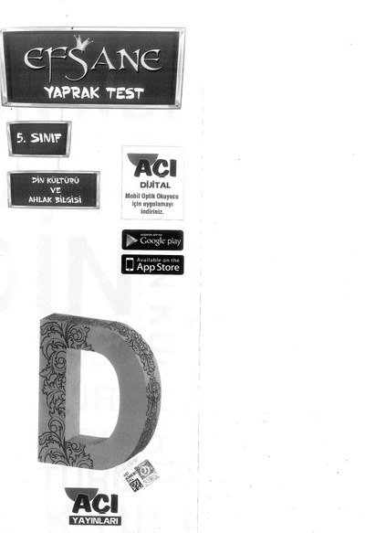 EFSANE DİN KÜLTÜRÜ VE AHLAK BİLGİSİ TEST FotokoPink