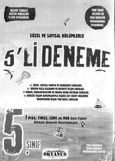 SÖZEL VE SAYISAL BÖLÜMLERLE 5'Lİ DENEME FotokoPink