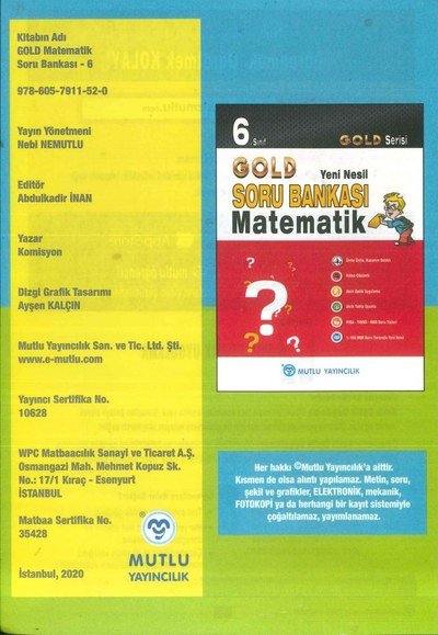 GOLD SORU BANKASI MATEMATİK FotokoPink