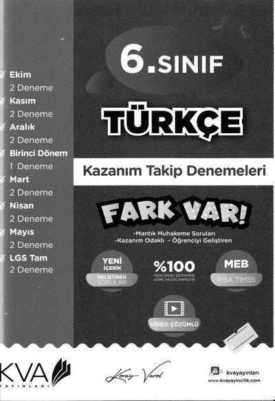 TÜRKÇE KAZANIM TAKİP DENEMELERİ FARK VAR FotokoPink