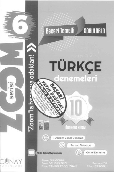 TÜRKÇE 10 DENEME SINAVI