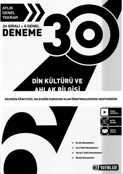 30 DENEME DİN KÜLTÜRÜ VE AHLAK BİLGİSİ FotokoPink