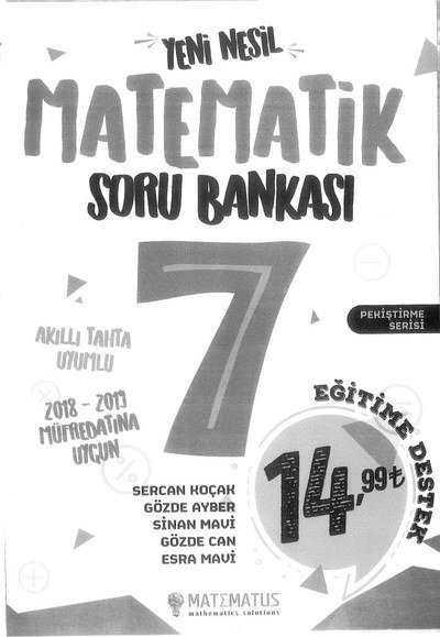 MATEMATİK SORU BANKASI FotokoPink