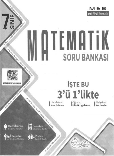 MATEMATİK SORU BANKASI İŞTE BU 3'Ü 1'LİKTE FotokoPink