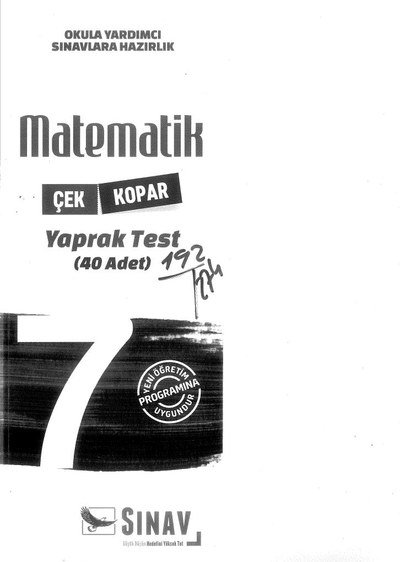 MATEMATİK YAPRAK TEST 40 ADET FotokoPink