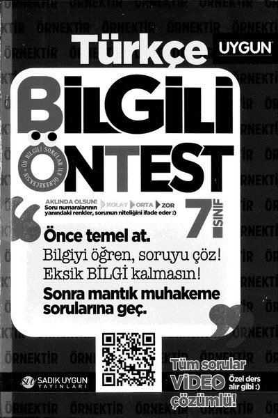TÜRKÇE BİLGİLİ ÖNTEST