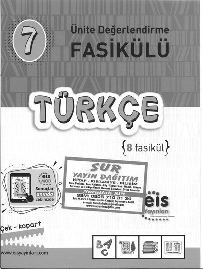 ÜNİTE DEĞERLENDİRME FASİKÜLÜ TÜRKÇE FotokoPink