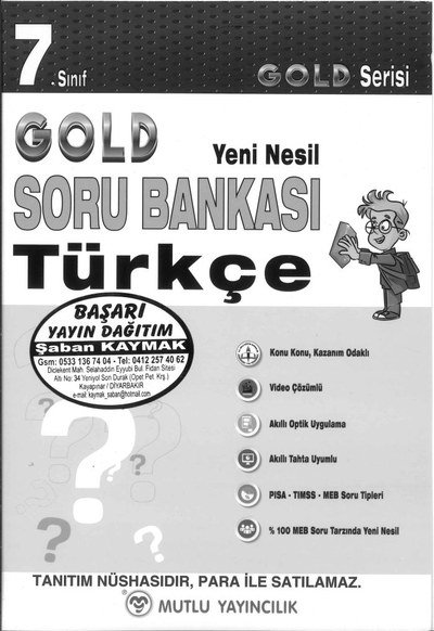 GOLD SORU BANKASI TÜRKÇE FotokoPink