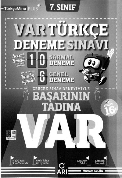 VAR TÜRKÇE DENEME SINAVI BAŞARININ TADINA VAR FotokoPink