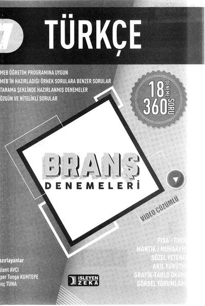 TÜRKÇE BRANŞ DENEMELERİ 18 DENEME