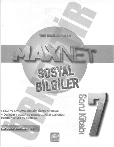 MAXNET SOSYAL BİLGİLER SORU KİTABI FotokoPink