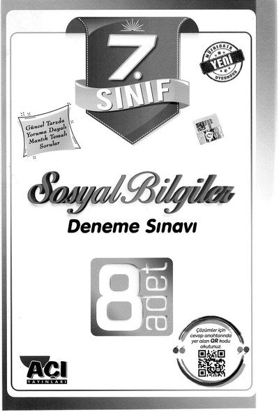 SOSYAL BİLGİLER DENEME SINAVI 8 ADET