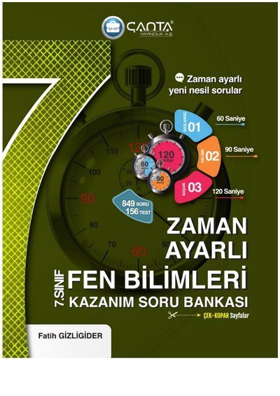 ZAMAN AYARLI FEN BİLİMLERİ KAZANIM SORU BANKASI FotokoPink
