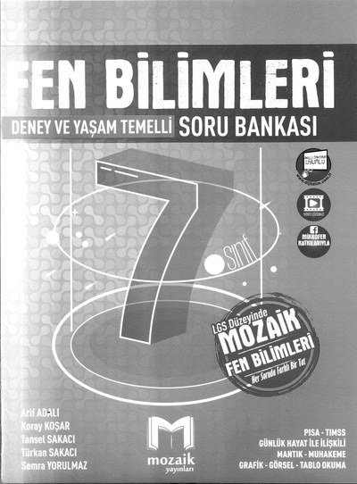 FEN BİLİMLERİ DENEY VE YAŞAM TEMELLİ SORU BANKASI
