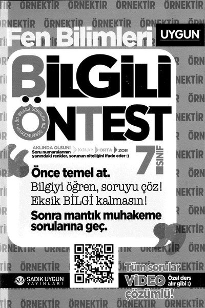FEN BİLİMLERİ BİLGİLİ ÖNTEST