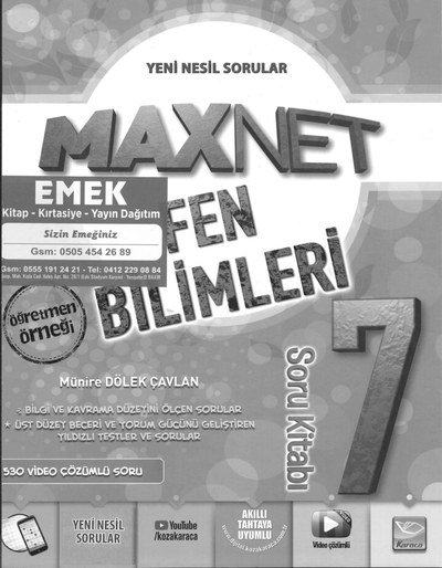 MAXNET FEN BİLİMLERİ SORU KİTABI FotokoPink