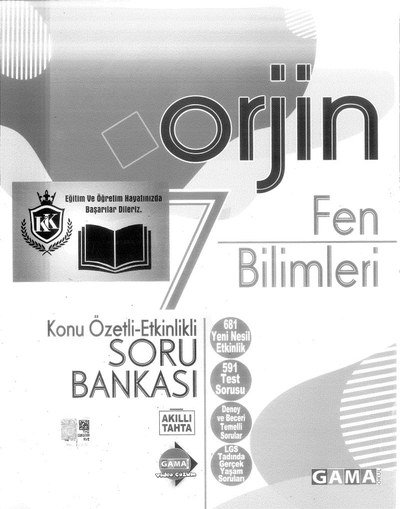 ORJİN FEN BİLİMLERİ SORU BANKASI FotokoPink