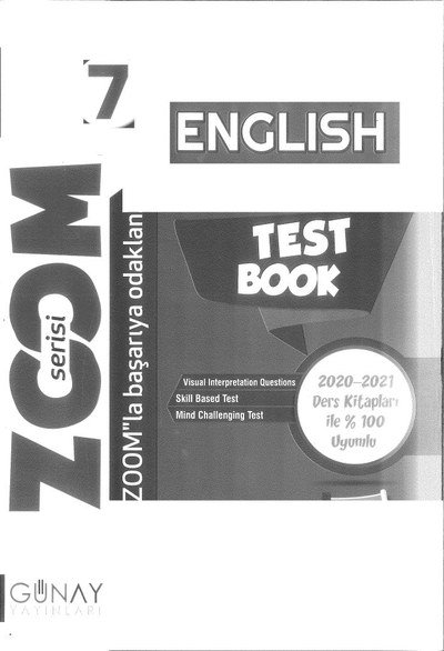 ENGLISH TEST BOOK ZOOM SERİSİ FotokoPink