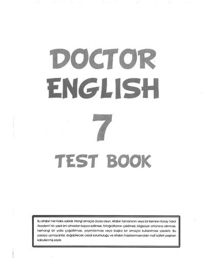 DOCTOR ENGLISH TEST BOOK FotokoPink