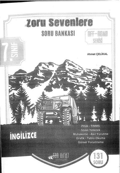 ZORU SEVENLERE SORU BANKASI İNGİLİZCE FotokoPink