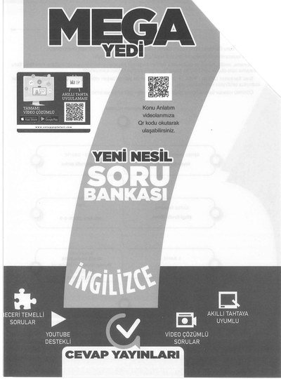 MEGA YEDİ YENİ NESİL SORU BANKASI İNGİLİZCE FotokoPink
