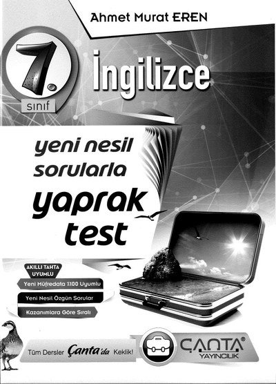 İNGİLİZCE YENİ NESİL SORULARLA YAPRAK TEST FotokoPink