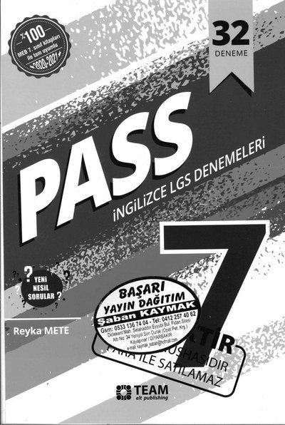 PASS İNGİLİZCE LGS DENEMELERİ