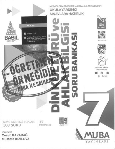 DİN KÜLTÜRÜ VE AHLAK BİLGİSİ SORU BANKASI FotokoPink