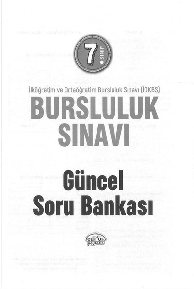 BURSLULUK SINAVI GÜNCEL SORU BANKASI