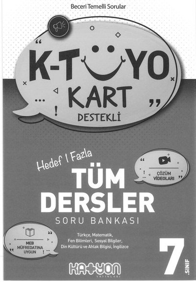 K-TÜYO KART DESTEKLİ TÜM DERSLER SORU BANKASI