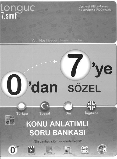 0'DAN 7'YE SÖZEL KONU ANLATIMLI SORU BANKASI