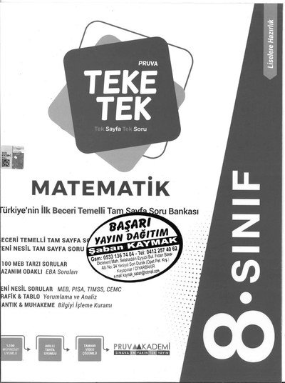 TEKE TEK PRUVA MATEMAİK FotokoPink