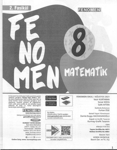 FENOMEN MATEMATİK SORU BANKASI 2. FASİKÜL