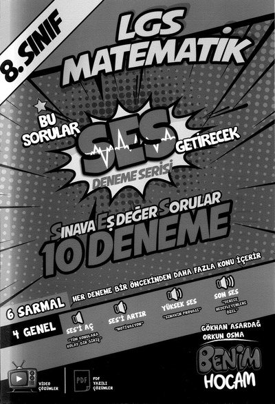 LGS MATEMATİK SES DENEME SERİSİ 10 DENEME FotokoPink