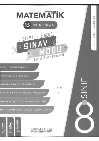 MATEMATİK 15 BRANŞ DENEMESİ FotokoPink