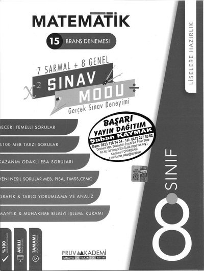 MATEMATİK 15 BRANŞ DENEMESİ FotokoPink