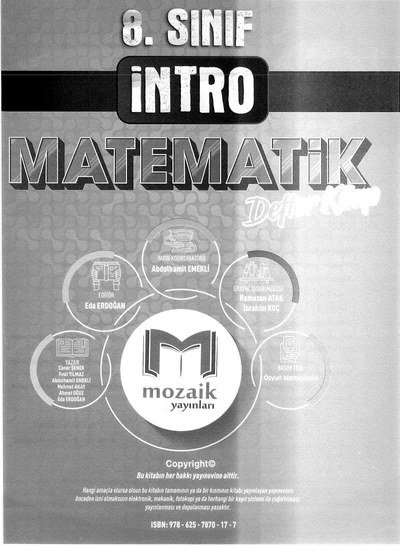 İNTRO MATEMATİK DEFTER KİTAP