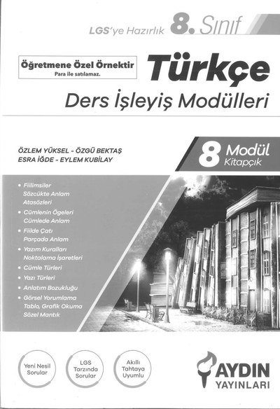 TÜRKÇE DERS İŞLEYİŞ MODÜLLERİ