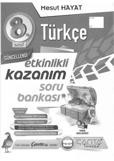 TÜRKÇE ETKİNLİKLİ KAZANIM SORU BANKASI FotokoPink