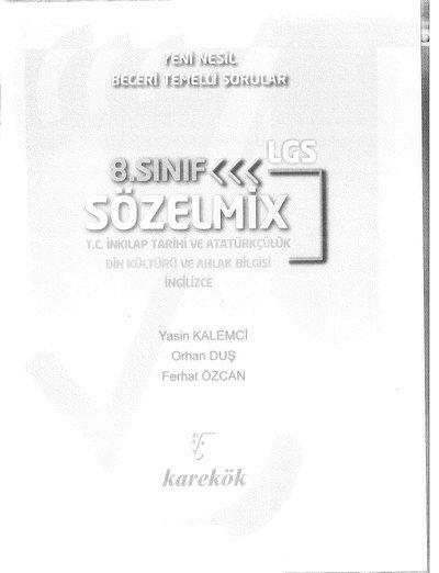 YENİ NESİL BECERİ TEMELLİ SORULAR LGS SÖZELMİX