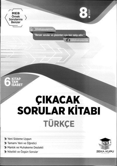 ÇIKACAK SORULAR KİTABI TÜRKÇE FotokoPink