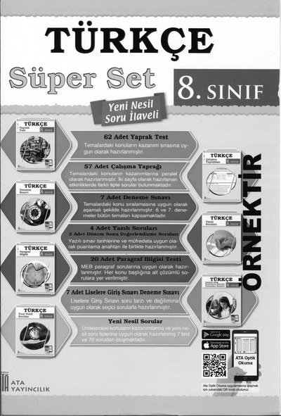 TÜRKÇE SÜPER SET YENİ NESİL SORU İLAVELİ FotokoPink