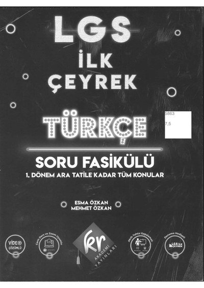 LGS İLK ÇEYREK TÜRKÇE SORU FASİKÜLÜ