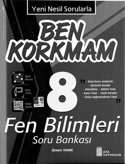 BEN KORKMAM FEN BİLİMLERİ SORU BANKASI FotokoPink