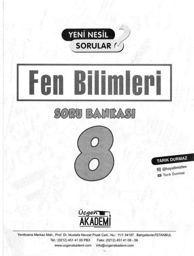 FEN BİLİMLERİ SORU BANKASI FotokoPink
