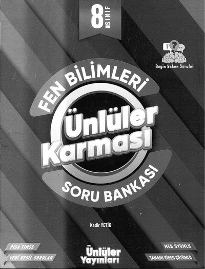 FEN BİLİMLERİ ÜNLÜLER KARMASI SORU BANKASI FotokoPink