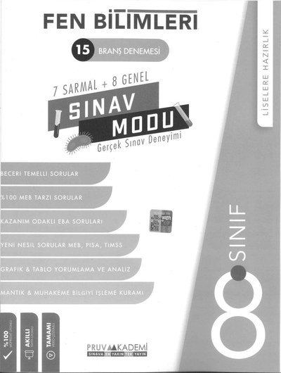 FEN BİLİMLERİ 15 BRANŞ DENEMESİ SINAV MODU FotokoPink
